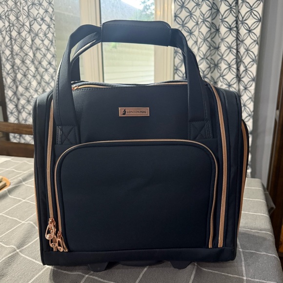 London Fog Handbags - London Fog Blue and Gold Women's Bag